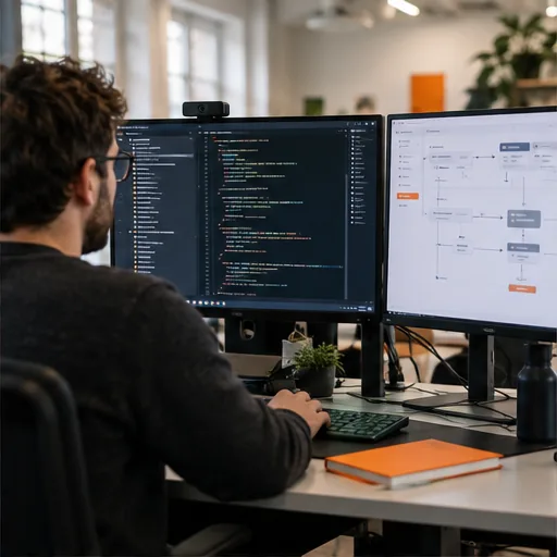 Api engineer at dual displays.