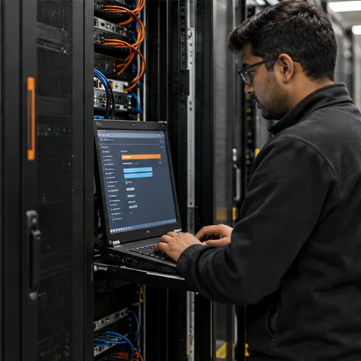 Data migration engineer server console.