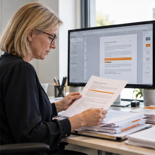 Document extraction review papers and monitor.