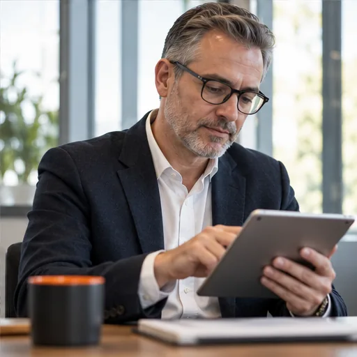 Human approval manager tablet.