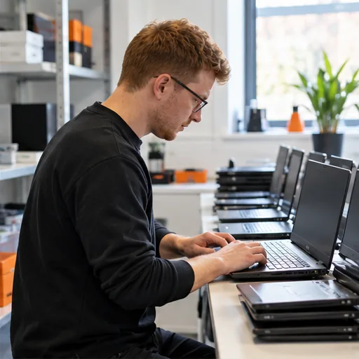Secure device provisioning laptop bench.