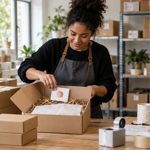 Subscription box fulfilment workspace.