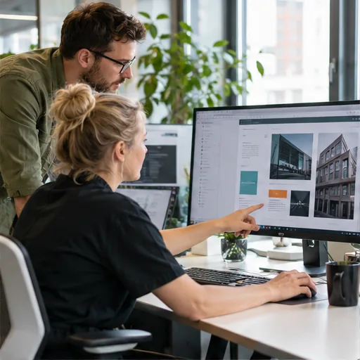 Web design and development team.