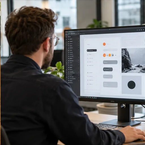 Design system designer monitor.